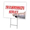 Signmission Transmission Service Yard & Stake outdoor plastic coroplast window, C-1216-DS-Transmission Service C-1216-DS-Transmission Service - alternate 1